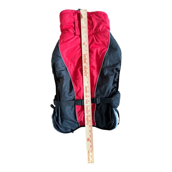Red and Black Dog Coat Adjustable XL - Picture 2 of 3